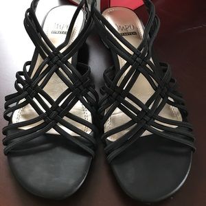 Black Wedge Sandals size 9